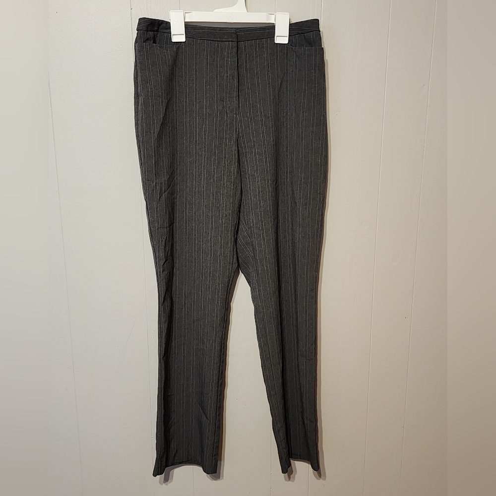 New York & Co Pants Women's 10 Gray Pinstripe Office Career A940